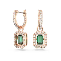 Khuyên Tai Nữ Swarovski&nbsp;Millenia Earrings, Rose Gold-Tone Plated And Green Crystals 5650068 Màu Xanh - Vàng Hồng