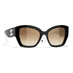 Kính Mát Chanel CH6058 165651 Butterfly Sunglasses Màu Đen Trắng