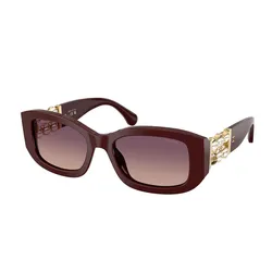 Kính Mát Nữ Chanel Burgundy Red Sunglasses 0CH5542 1802S1 Màu Đỏ Mận