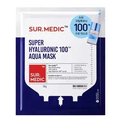 Mặt Nạ Hỗ Trợ Cấp Nước Chuyên Sâu Sur.Medic+ Super Hyaluronic 100™ Aqua Mask 30g