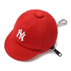 Móc Khóa Túi MLB Basic Ball Cap Pouch Keychain NY 3APOB015N-50RDM Red Màu Đỏ