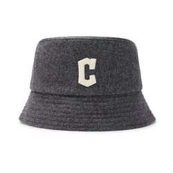 Mũ MLB Basic Wool Bucket Hat Cleveland Guardians 3AHTW0146 45MGD Màu Xám Size 57