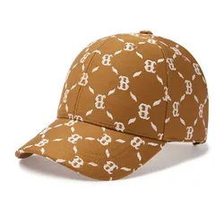 Mũ MLB Big B Dia Monogram Jacquard Structured Ball Cap 3ACPM044N-43CAS Màu Nâu
