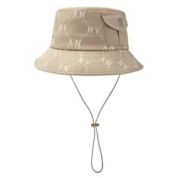 Mũ MLB Bucket Diamond Monogram Sporty Safari 3AHTM015N-50BGD Màu Be Size 57