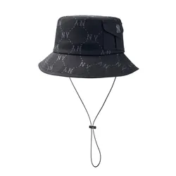 Mũ MLB Bucket Diamond Monogram Sporty Safari 3AHTM015N-50BKS Màu Đen Size 57
