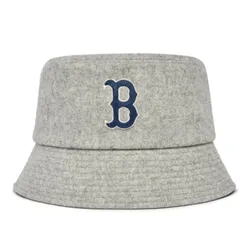 Mũ MLB Bucket Wool Bucket Hat Boston Red Sox 3AHTW0126-43MGD Màu Ghi Xám Size 57