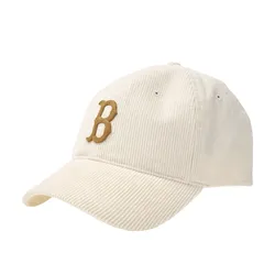 Mũ MLB Corduroy Unstructured Ball Cap Boston Red Sox 3ACPWC156 43CRD Màu Kem