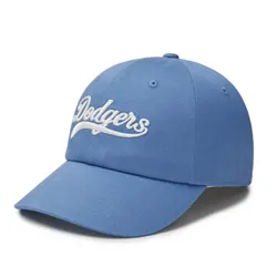 Mũ MLB Culsive Lettering Unstructured Ball Cap LA Dogger 3ACPVL34N-07BLD Màu Xanh Blue