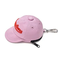 Mũ MLB Cursive Logo Baseball Cap Pouch Keyring 3APOV015N-45PPL Màu Hồng