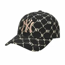 Mũ MLB Dia Monogram Cured Adjustable Cap New York Yankees 32CPFH111-50L Màu Đen Họa Tiết