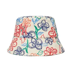 Mũ MLB Floral Cotton Bucket Hat New York Yankees 3AHT0891N 50CRS Màu Kem Họa Tiết Size 59