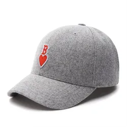 Mũ MLB Heart Wool Structure Ball Cap BOS 3ACPH0136-43MGS Màu Xám