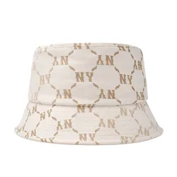 Mũ MLB Jacquard Dia Monogram New York Yankees Bucket Hat 3AHTM024N-43CRD Màu Trắng Size 57