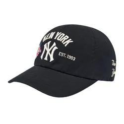 Mũ MLB Korea Vintage Patch Unstructured Ball Cap New York Yankees 3ACPB175N-50BKS Màu Đen