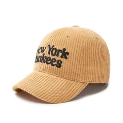 Mũ MLB Varsity Corduroy Cursive Ball Cap NY Yankess 3ACPWC236-50BGS Màu Be