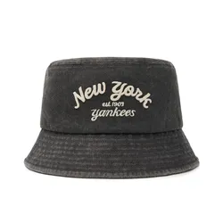 Mũ MLB Varsity Lettering Color Denim Bucket Hat NY Yankees 3AHTDS14N-50CGS Màu Xám Đen Size 57
