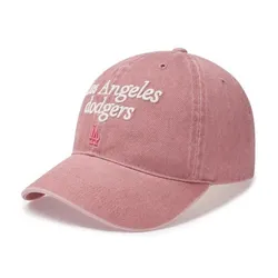 Mũ MLB Varsity Lettering Unstructured Ball Cap LA 3ACPVV04N Màu Hồng