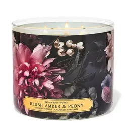 Nến Thơm Bath & Body Works Blush Amber & Peony 3-Wick Candle 411g