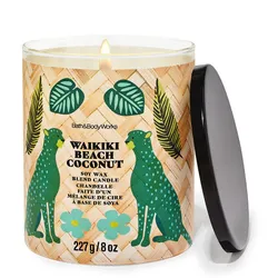 Nến Thơm Bath & Body Works Waikiki Beach Coconut Single Wick Candle 227g