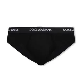 Quần Lót Nam Dolce & Gabbana D&G Black Logo Briefs M9C03J Màu Đen Size 3