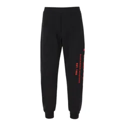 Quần Nỉ Alexander McQueen Graffiti Cotton Track Black With Logo Print 688714 QTAAB 0509 Màu Đen Size S