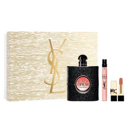 Set Nước Hoa Yves Saint Laurent YSL Black Opium EDP Trio Holiday 3 Món (EDP 90ml + Mini EDP 10ml + Son Rouge NM Nu Muse Mini)