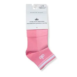 Tất Alo Yoga Unisex Half-Crew Throwback Sock Freesize Pink Màu Hồng