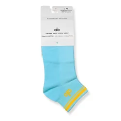 Tất Unisex Alo Yoga Half-Crew Throwback Sock Blue/Yellow Màu Xanh Dương Freesize