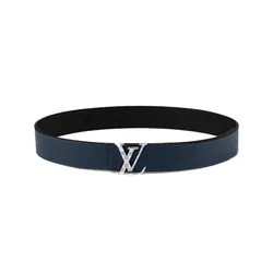 Thắt Lưng Nam Louis Vuitton LV Damier 40mm Reversible Belt Black/Blue - M8361 Màu Xanh Đen Size 90