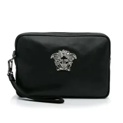 Túi Cầm Tay Nam Versace La Medusa Clutch Bag Màu Đen