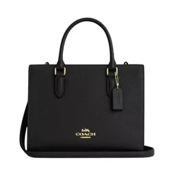 Túi Đeo Chéo Nữ Coach Maggie Small Tote Bag CY668 /Gold/Black Màu Đen
