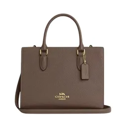 Túi Đeo Chéo Nữ Coach Maggie Small Tote Bag CY668 Gold/Dark Stone Màu Nâu