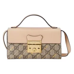 Túi Đeo Chéo Nữ Gucci Padlock Mini Bag With Horsebit Print 774342FACYR8548 Màu Be Nâu