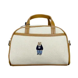 Túi Đeo Chéo Nữ WHOAU Steve Canvas 2 Way Mini WHBGG2223A Màu Nâu Kem