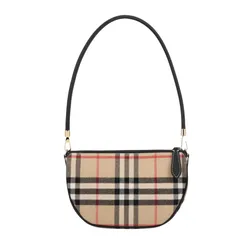 Túi Đeo Vai Nữ Burberry BBR Vintage Check and Leather Olympia In Canvas Archive Beige - 81114131 Màu Be