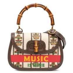 Túi Đeo Vai Nữ Gucci 100th Anniversary 1947 Bamboo Medium Shoulder Bag Phối Màu
