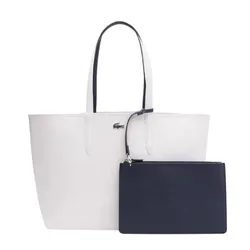 Túi Tote Nữ Lacoste Anna Reversible Tote With Pouch NF2142AA L44 Hai Mặt Màu Navy/Trắng