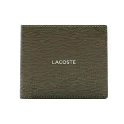 Ví Nam Lacoste Medium Ossian Leather Billfold NH5053OI N62 Màu Xanh Rêu