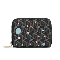 Ví Nữ Lyn Nova Infinite Short Wallet Short Wallet - Printed Black L26CWWA007 Màu Đen