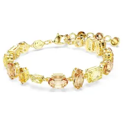Vòng Đeo Tay Nữ Swarovski Gema Bracelet Mixed Cuts, Yellow, Gold-tone Plated 5718072 Màu Vàng