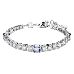 Vòng Đeo Tay Nữ Swarovski Matrix Tennis Bracelet Mixed Cuts, Blue, Rhodium 5666426 Màu Xanh Bạc