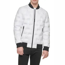 Áo Khoác Nam Guess AP219 - WHT Bomber Jacket Màu Trắng Size M
