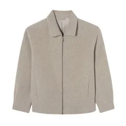 Áo Khoác Nam Lacoste Men's Classic Wool Trucker Jacket BH802E - 02S Màu Be Size 50