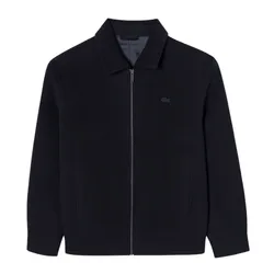 Áo Khoác Nam Lacoste Men's Classic Wool Trucker Jacket BH802E - HDE Màu Xanh Navy Size 50