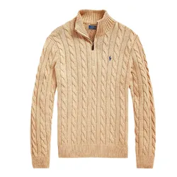 Áo Len Nam Ralph Lauren Light Brown With Logo Embroidere 710919213006 Màu Nâu Nhạt Size XS