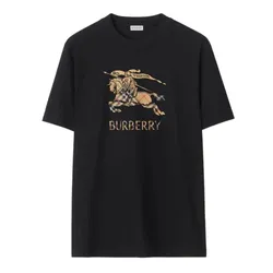 Áo Phông Nam Burberry EKD Ombré Cotton T-Shirt 8119013 Màu Đen Size M