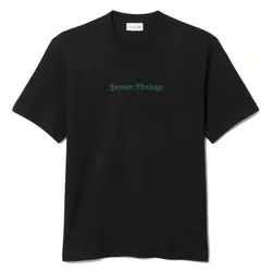 Áo Phông Nam Lacoste Classic Style TShirt With Embroidered Pattern Cotton Material Th5949 031 Màu Đen Size 3