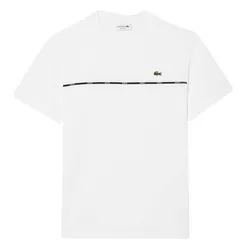 Áo Phông Nam Lacoste Trim Cotton Jersey TH9842 001 White Màu Trắng Size 3