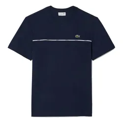 Áo Phông Nam Lacoste Trim Cotton Jersey TH9842 166 Navy Blue Màu Xanh Đen Size 3