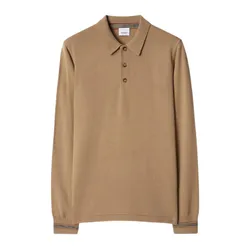 Áo Polo Dài Tay Nam Burberry Pace Long Sleeve Sweater In Camel 80926411 Màu Nâu Size XS